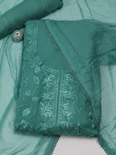 All Over Embroidery Chiffon Unstitched Suit Piece With Dupatta